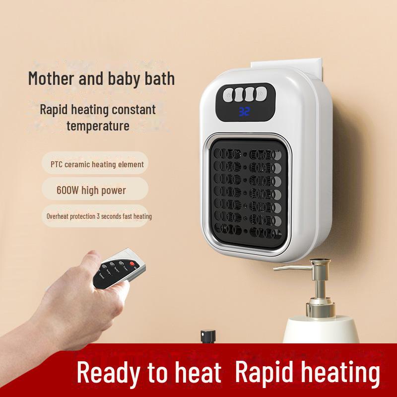Mini solární elektrický ohřívač: Černý technický ventilátor pro vytápění domácností