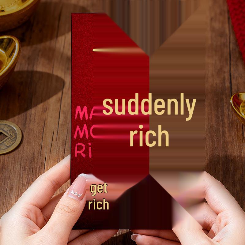 Luxurious Creative New Year Lucky Money Red Envelopes with Hot Stamping