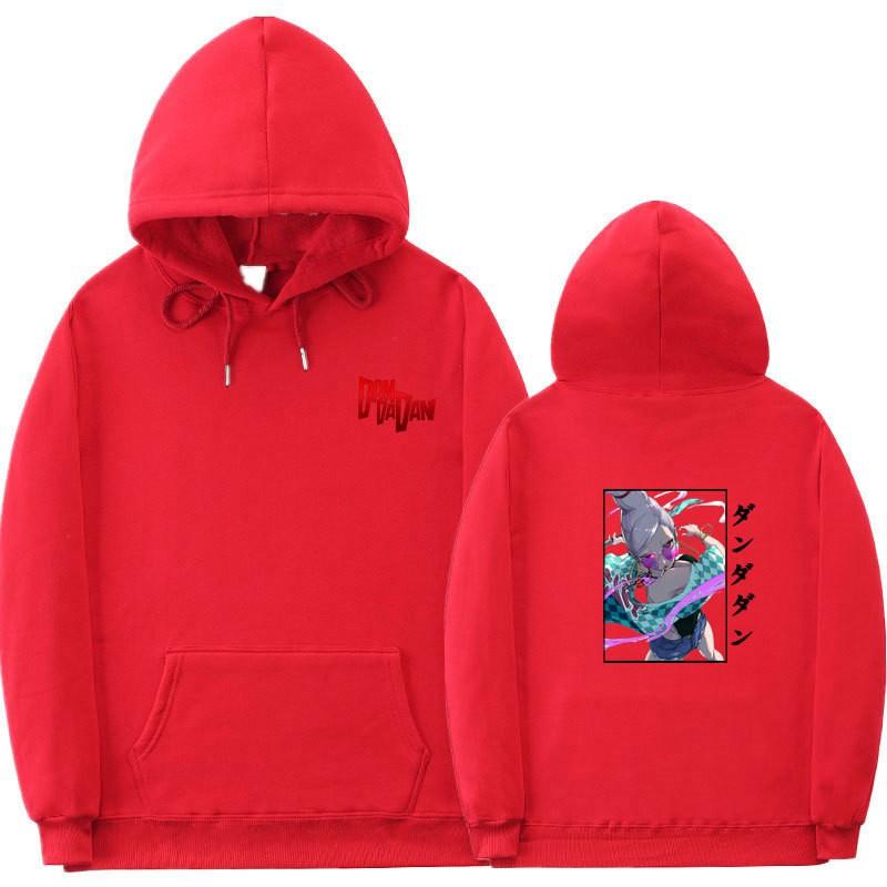 Unisex Anime-Inspired Hooded Sweatshirt With Ribbed Hem Loose Fit 81-90% Cotton 400g Weight Wear