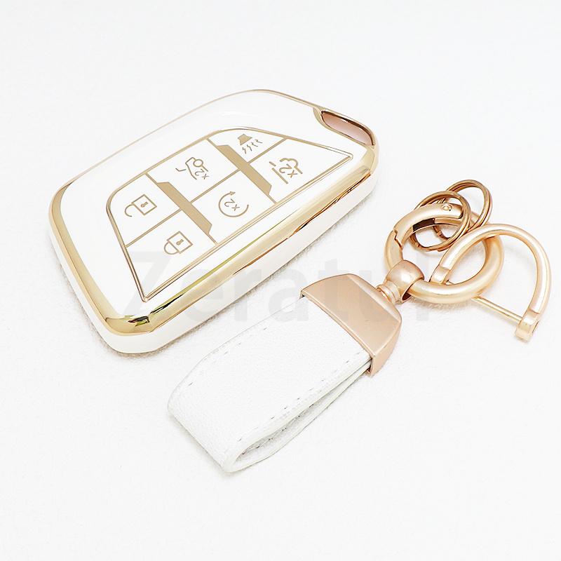 Auto Keyless For Cadillac Escalade Ct5 Xts Ct6 C8 Ct4 Ct4-V For Gmc Yukon Car Key Fob Cover Case Shell Accessories