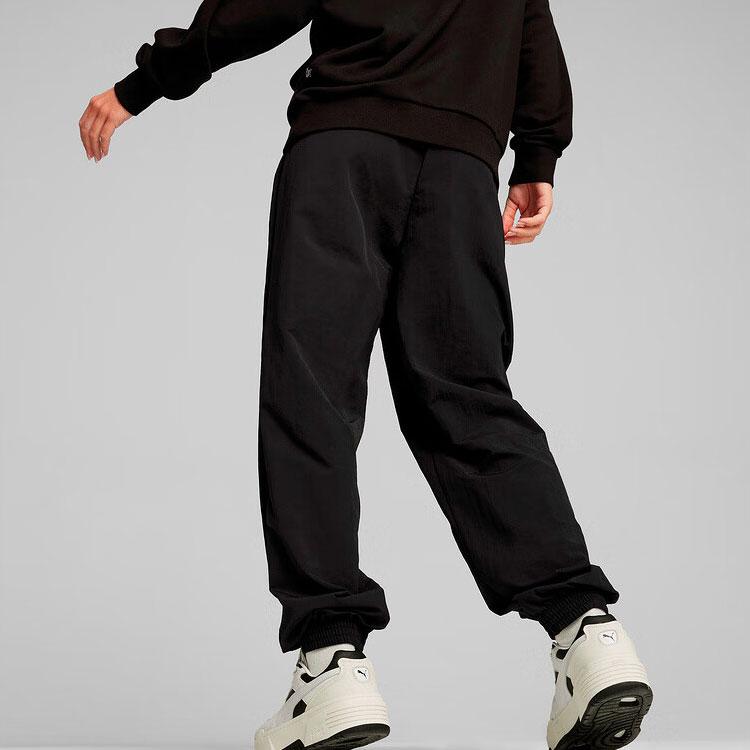 PUMA Solid Color Sports Training Woven Jogger Pants Women bottoms Black 682272-01