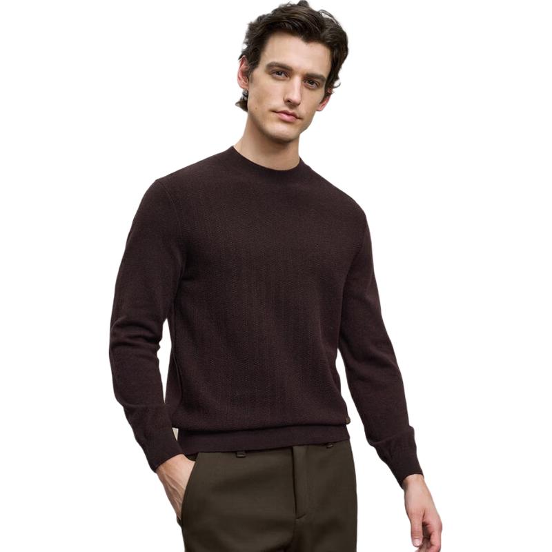 

EMZ Erdos Men s 100% Wool Round Neck Pullover Sweater 3XL
