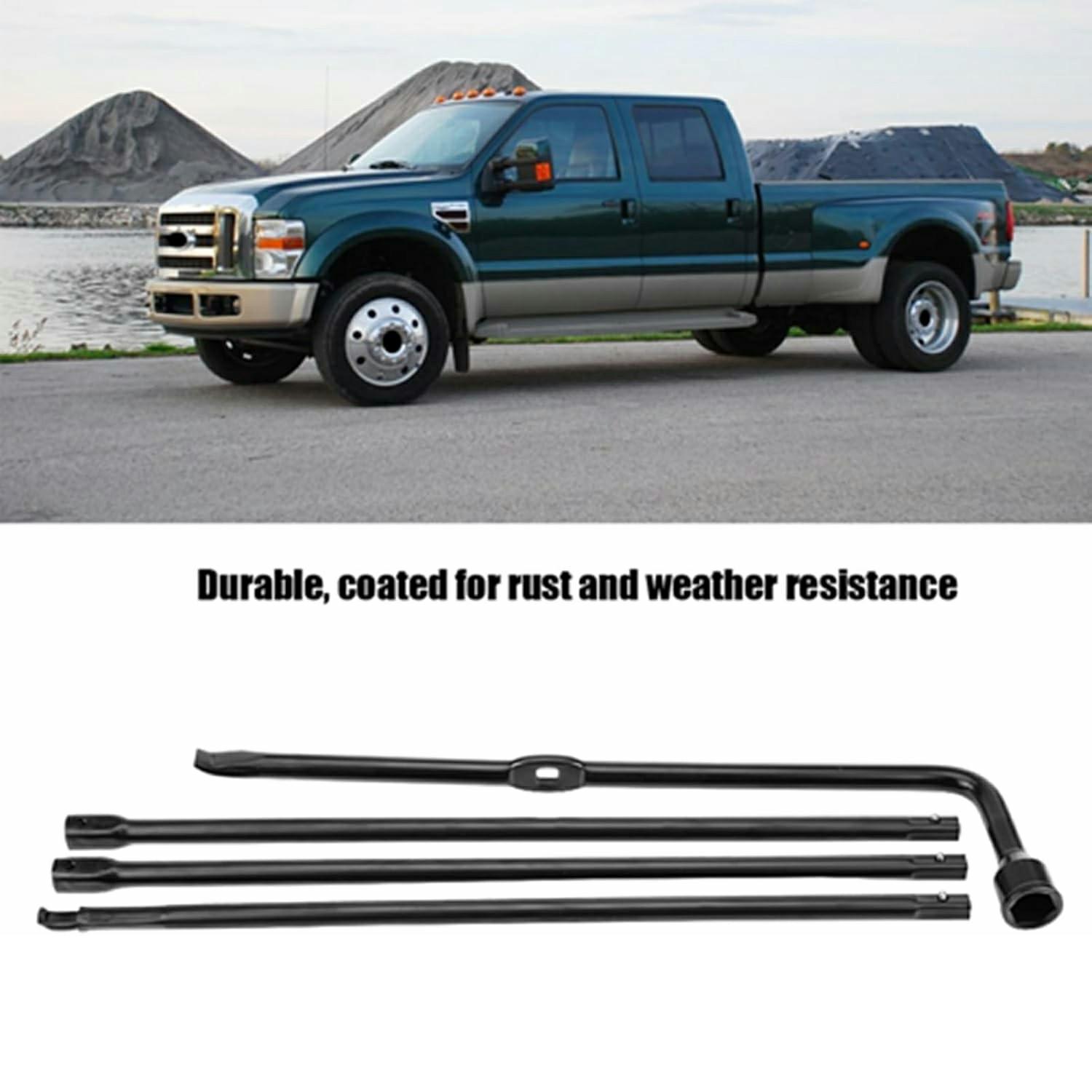 

For Super Duty 2008 - 2016 Labor Saving Coated Handle Spare Tire Jack Lug Nut Wrench Kit Type A