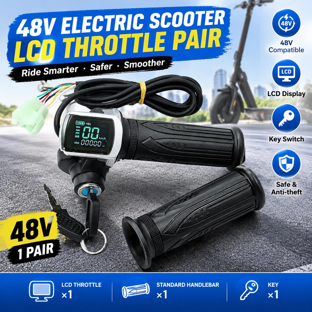 Electric Scooter LCD Throttle with Key Switch