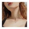 Sterling Moissanite Pendant Necklace Women Minimalist Geometric Drop Chain Delicate Lightweight Elegant Jewelry