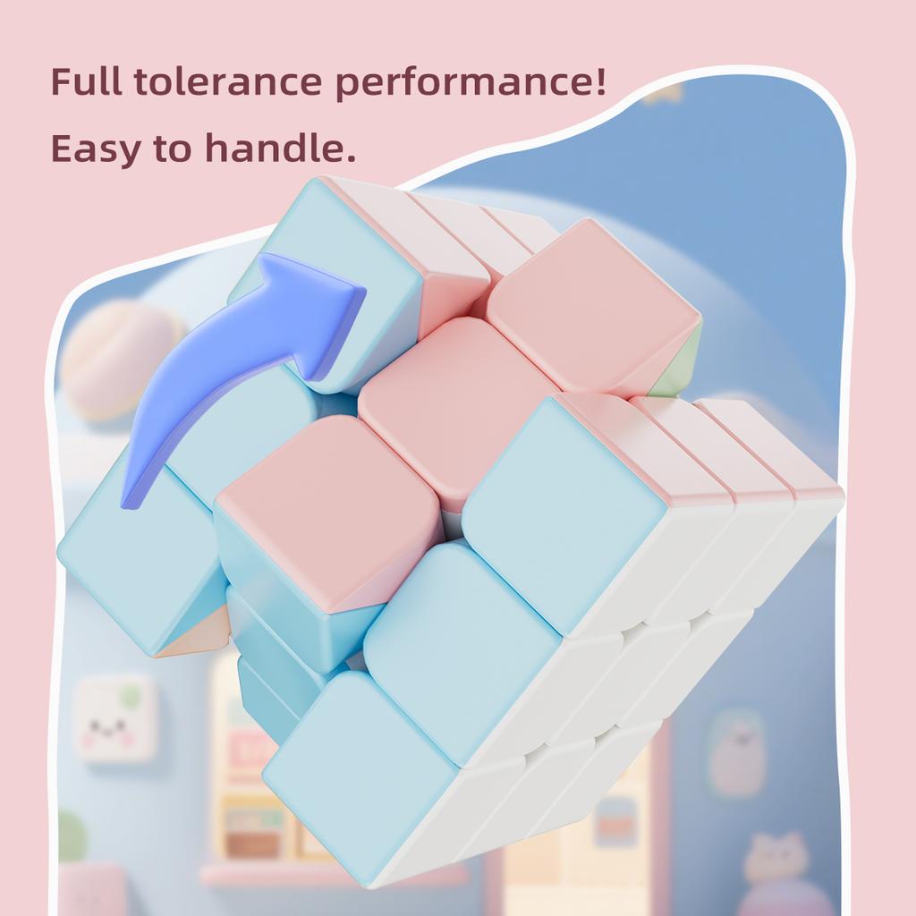 Non-Toxic Yongjun Guanlong Macaron Series Third-Order Rubik'S Cube Second-Order Fourth-Order Pyramid Kidsren'S Educational Toy For Beginners