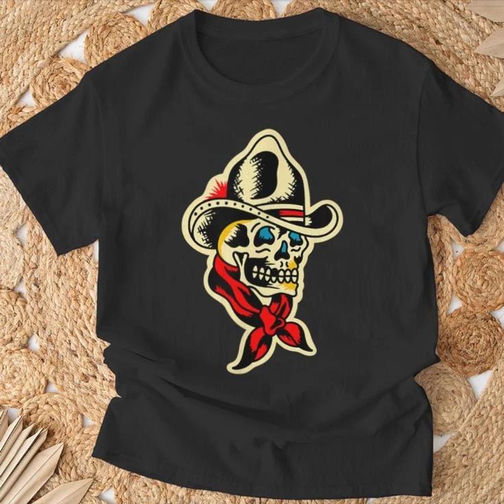 Traditional Cowboy Skull Tattoo TShirt S