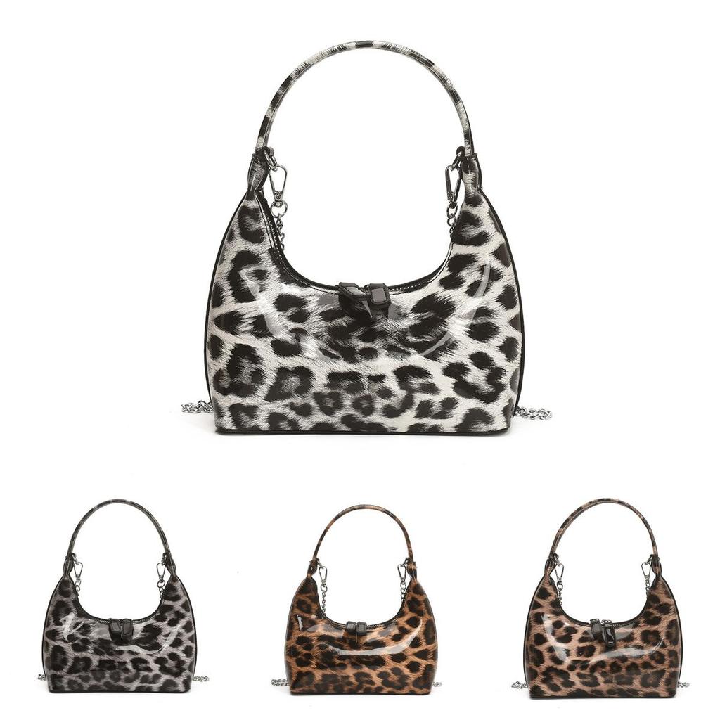 Fashionable Pu Leopard Pattern Crossbody Bag For Casual Use Women