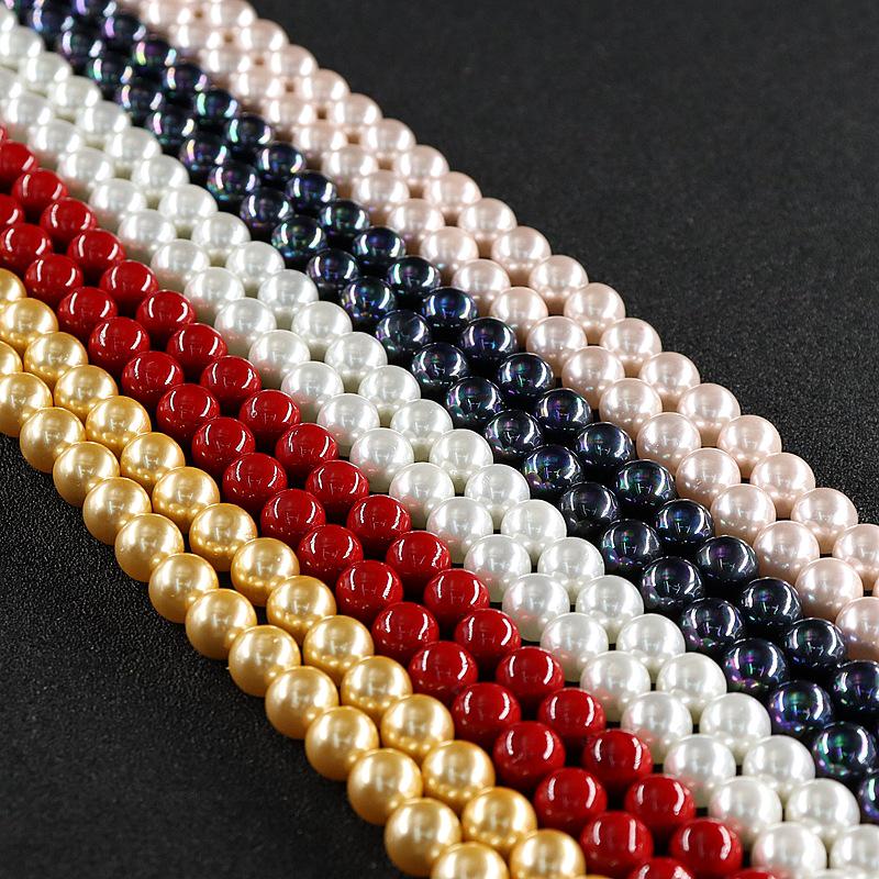 Shell Pearl Beads for Handmade DIY Accessories - Round, Loose, Semi-finished Ornaments