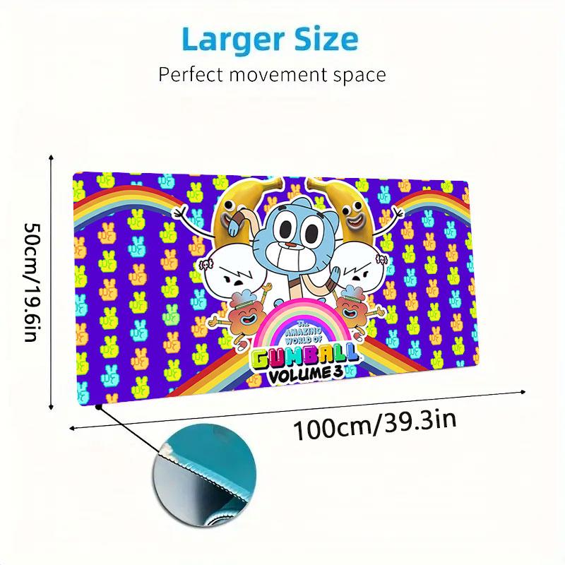 Die Gumball-Chroniken Große Gaming-Tischmatte Rutschfestes Laptop-Tablet Großes Mauspadd XXL-Matte Mini-PC-Spielmatte Mit Verriegeltem Rand