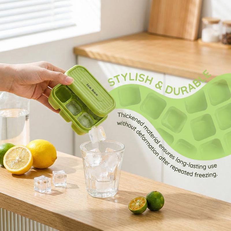 6 Grids Tray with Cover Mini Ice Mold Easy Release for Quick Chilling Drinks Cocktails Parties Bar Use