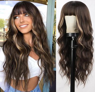 Neue Perücke Haarperücke Damen langes lockiges Haar Qi Pony große Wellen Chemiefaser Kopfbedeckung Perücken