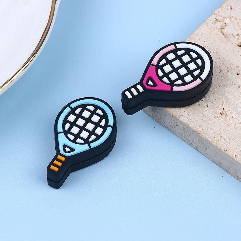 Tennis Racket Shape Multi-Color Shock Absorber Silicone Sports Durable Tennis Squash Badminton Staff Accessories
