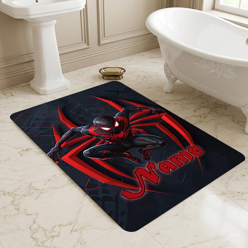 Personalized Name S-Spider M-Man Flight Living Room Non-Slip Area Rug Soft Carpet for Bedroom Kids Playroom Sofa Office Home Decor Doormat