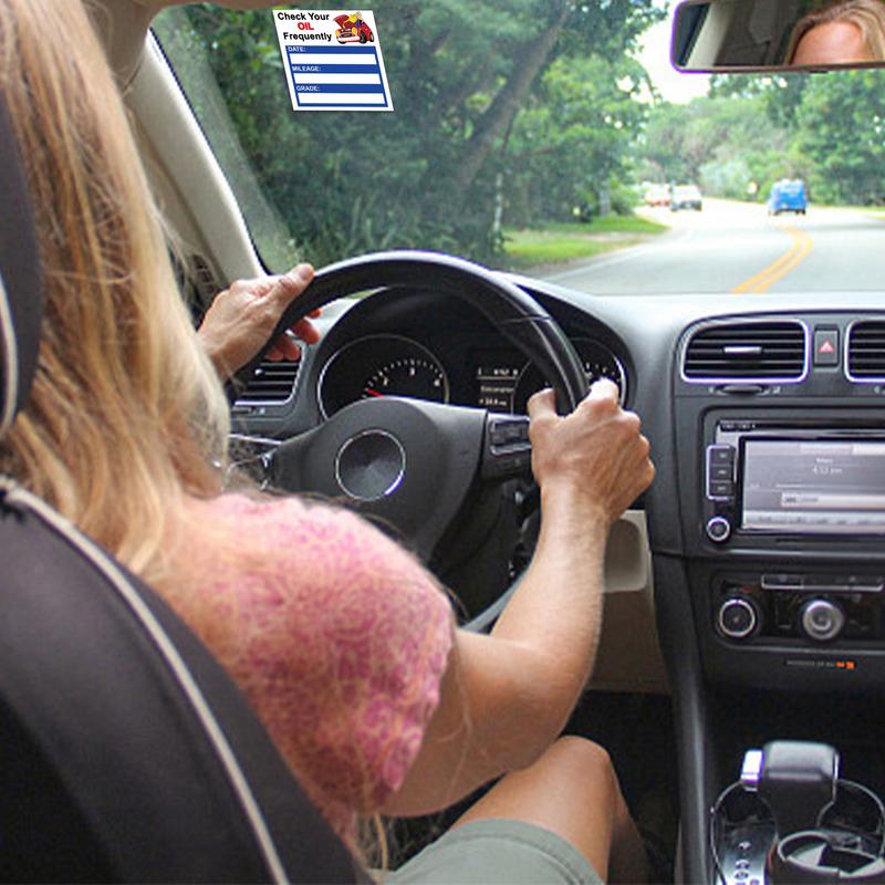 Car Window Decoration Windscreen Decals auto Oil Change Reminder Sticker 150 Sheets Oil Change Decals Stickers Easy-Peel for Car