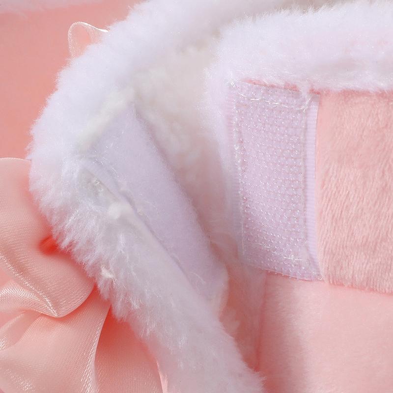 Dětské kojenecké ploché teplé sněhule Zimní plyšové boty