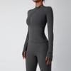 Women's Zipper Long Sleeve Yoga and Fitness Set - Autumn/Winter Slim Fit Sportswear