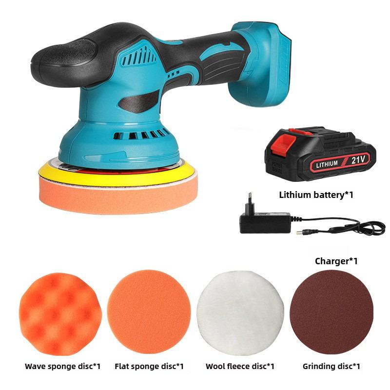 21V Přenosná elektrická leštička Domácí voskovací brusný nástroj Ruční integrovaná automobilová leštička