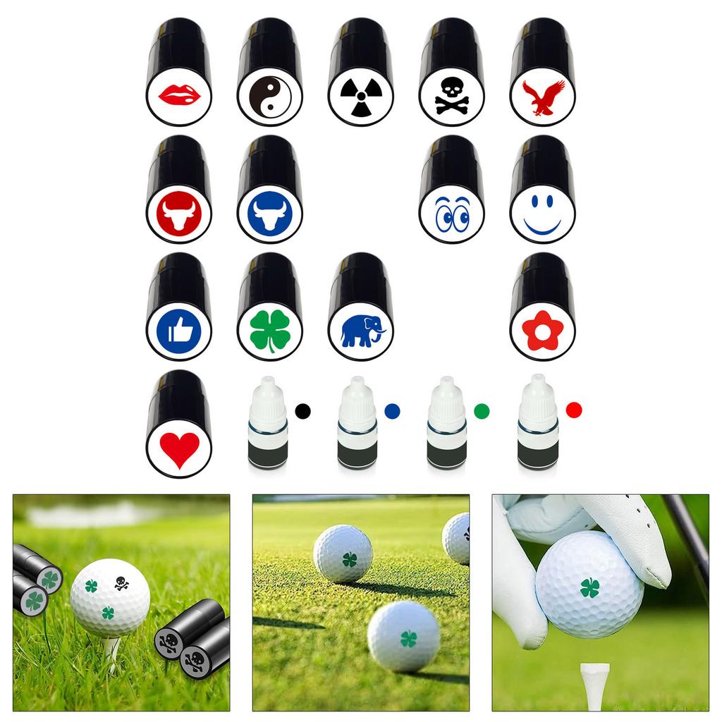 Golf Ball Stamper Plastic Stamp Marker Golf Ball Alignment Marking Tool Golf Ball Identity Marker for Golfer Gift