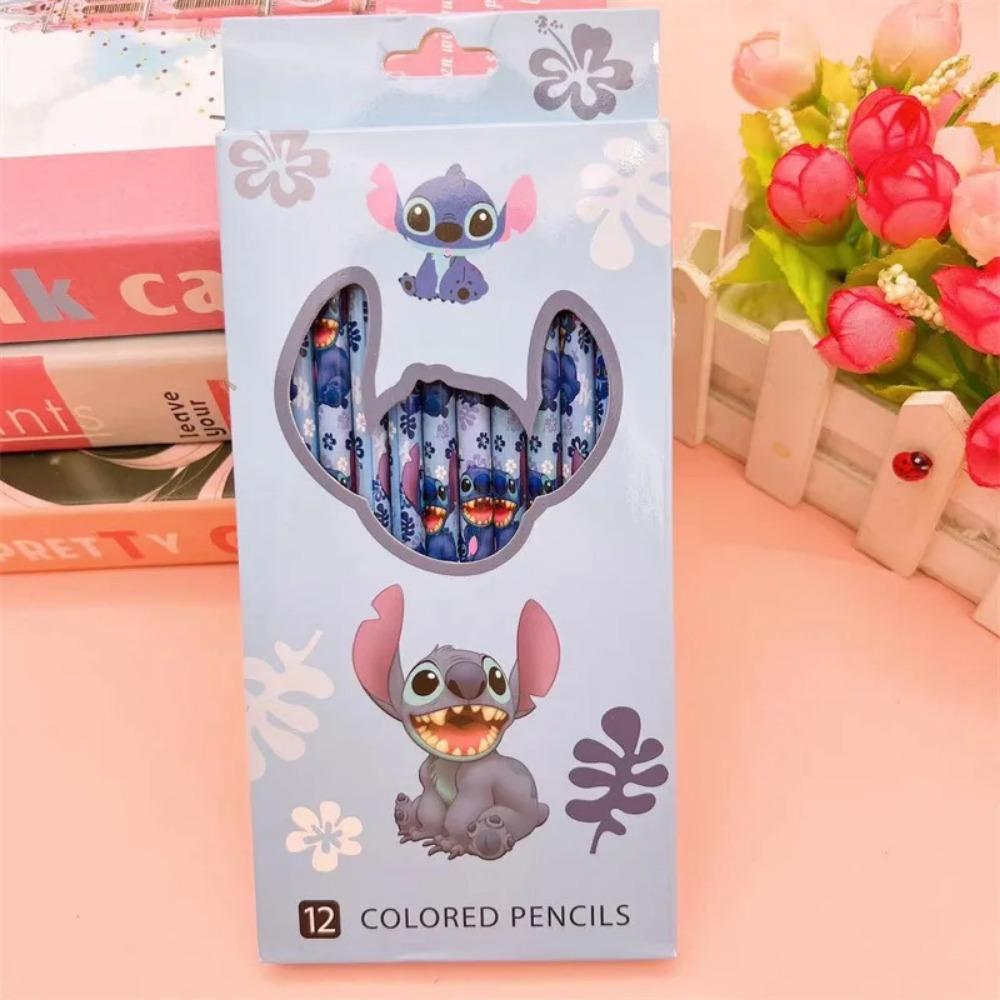 12 Stück Disney Stitch Anime Bleistift Schulbedarf Kind Buntstifte Schulbedarf Bleistifte Hb Bleistifte Kinder Geburtstag Weihnachtsgeschenk