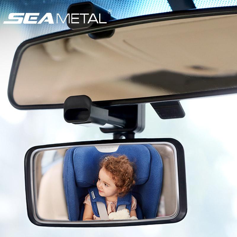 SEAMETAL Car Baby Observing Mirror Wide Angle Curve Rearview Baby Mirror 360-Degree Rotation Safe Driving Car Auxiliary Mirror Interior Mirrors6