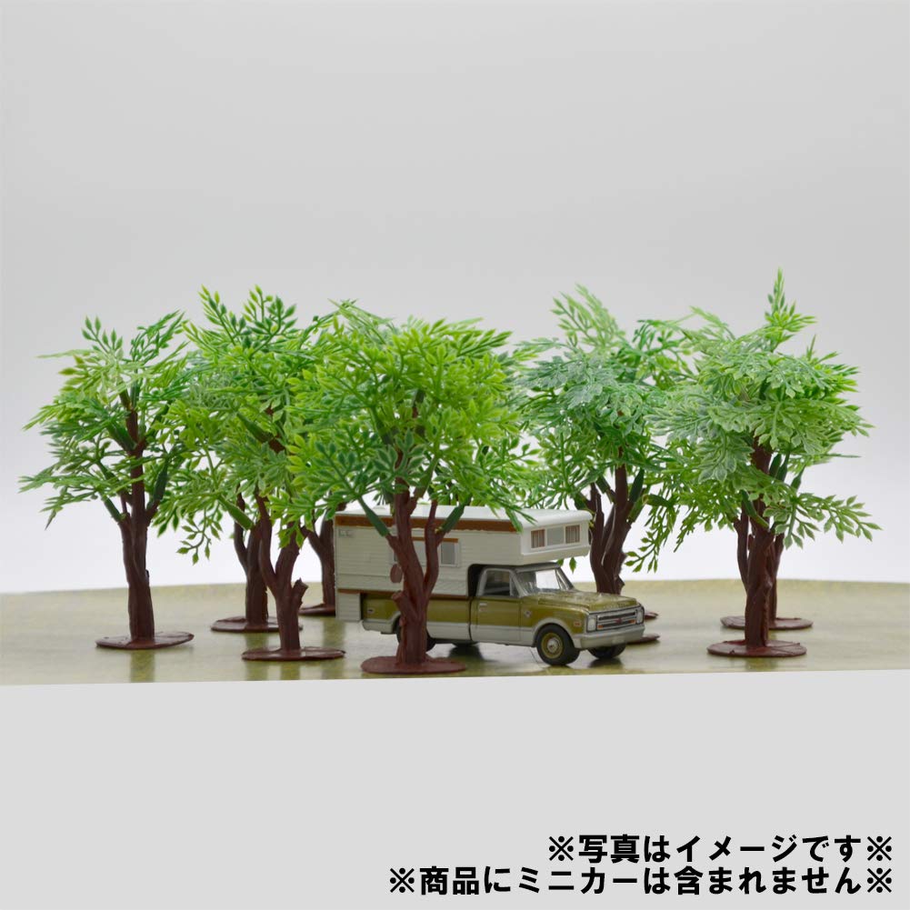 [Asuniko] Diorama Trees, 10 pieces, 10cm, Plastic Model, Miniature, Scenery, Fresh Greenery, Materials
