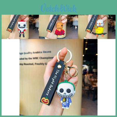 Adorable Halloween Pumpkin Skeleton Cartoon Keychain Perfect Party Gift
