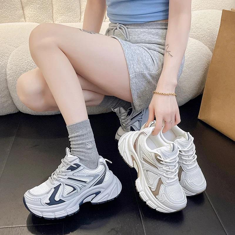 Spring Women's Sneakers Luxury Designer Fashion Casual Sneakers White Breathable Shoes for Women Low Top Vulcanized Shoes