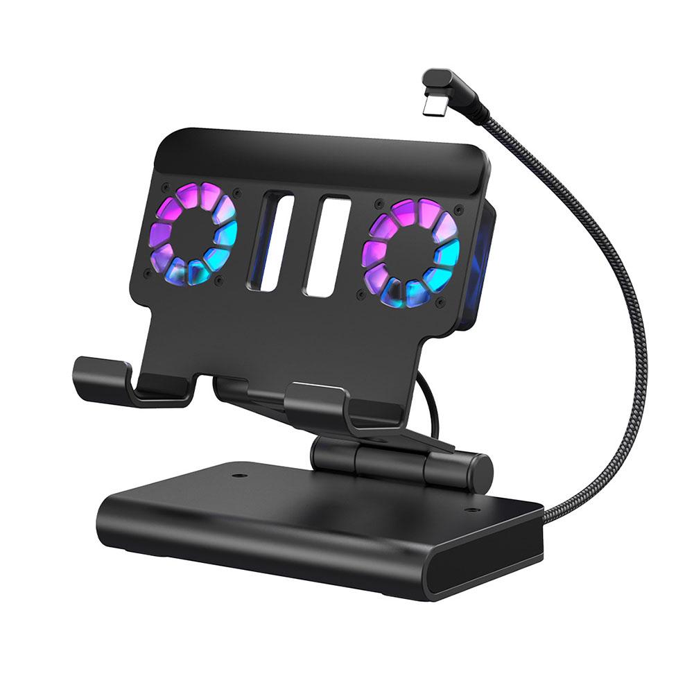 6 In 1 Docking Station For Switch2 Cooling Base For Steam Deck/Rog Ally X/Legion Go/Msi Claw Adjustable Stand Custom Steam Deck