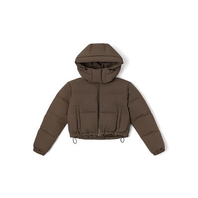 Solid Color Short Hooded Long Sleeve Down Jacket Women Jackets VN000QS4EMP
