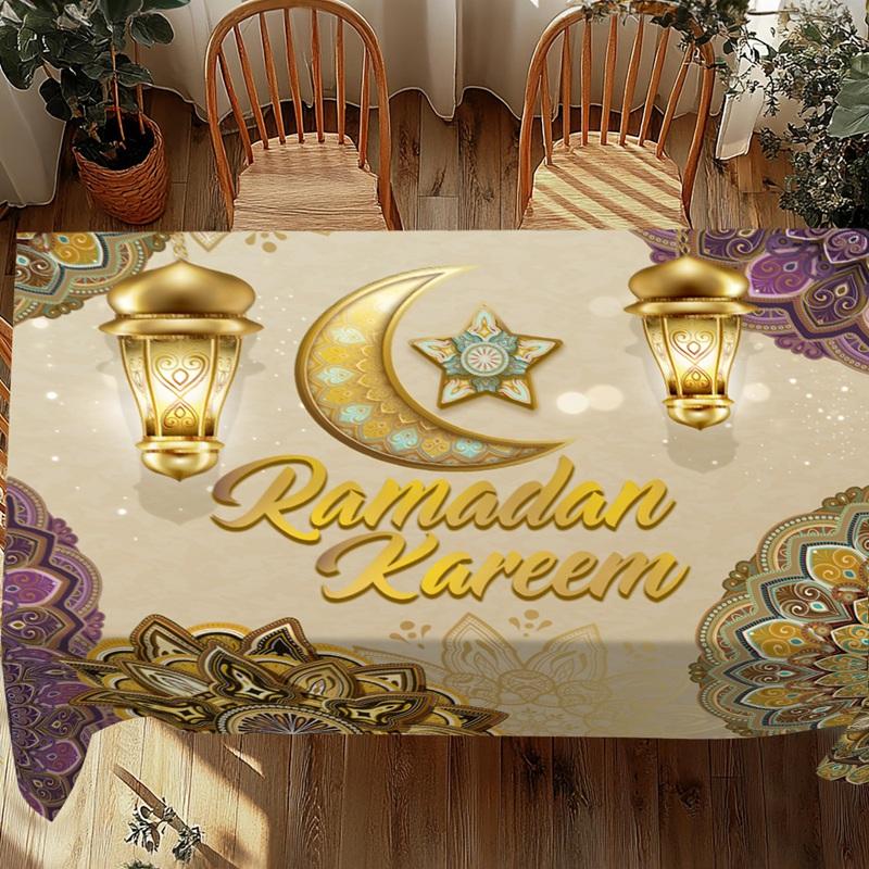 Ramadan Decor Tablecloth Eid Mubarak Decor For Home 2026Ramadan Kareem Islamic Muslim Party Eid Al Adha Gifts Happy Eid Al Fitr