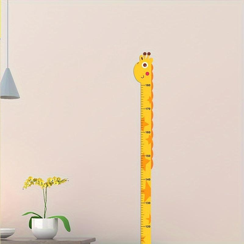

Adorable Cartoon Animal Height Chart Wall Decal - Self-Adhesive, Easy Install Growth Measurement Sticker жовтий