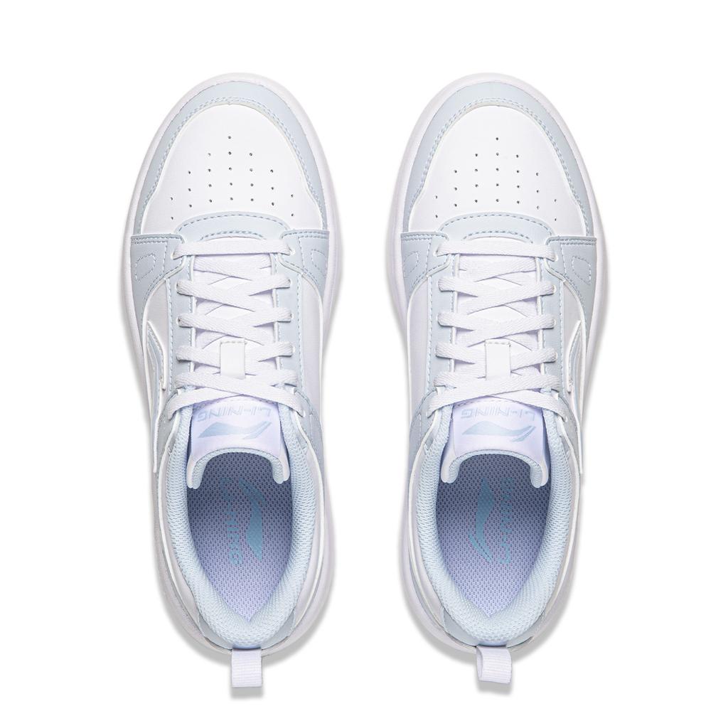 Li Ning Sky Skateboard Shoes Women's Low Top White Blue Multicolor AGCW492-3