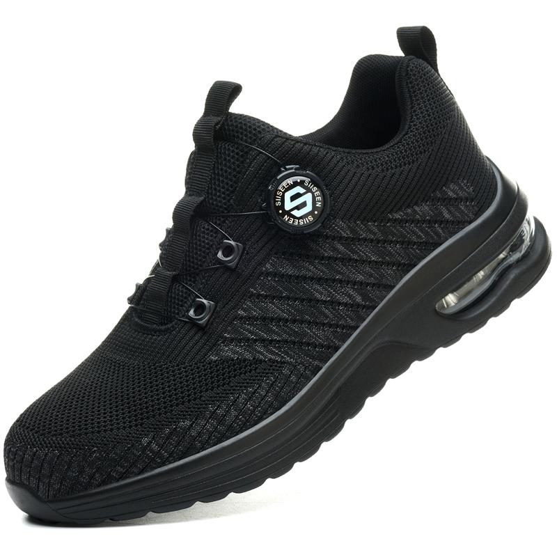 Rotating button Men's safety shoes Work Sneakers Steel toe shoes Lightweight Protection Shoes Puncture-Proof Protection Shoes