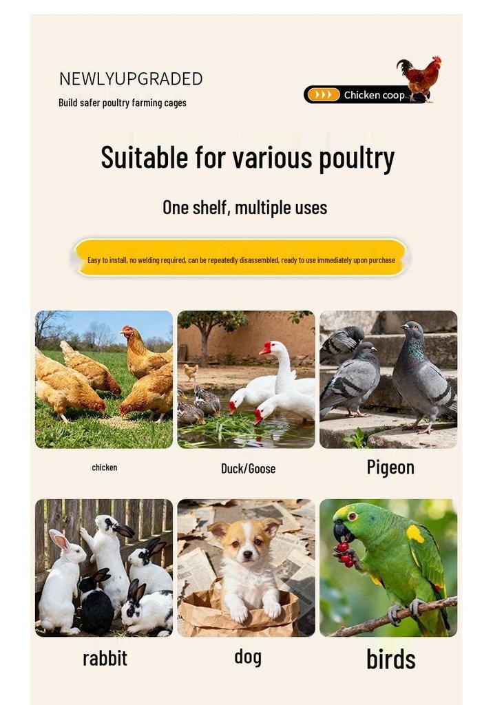 Recinto da Esterno Impermeabile e Protezione Solare Extra Large per Galline, Anatre, Oche e Pavoni