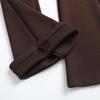 Spicy Girl Autumn 2023 Merlot Knit Slit Culottes: Women's Slimming Fake Two-Piece Elastic Micro Flare Pants