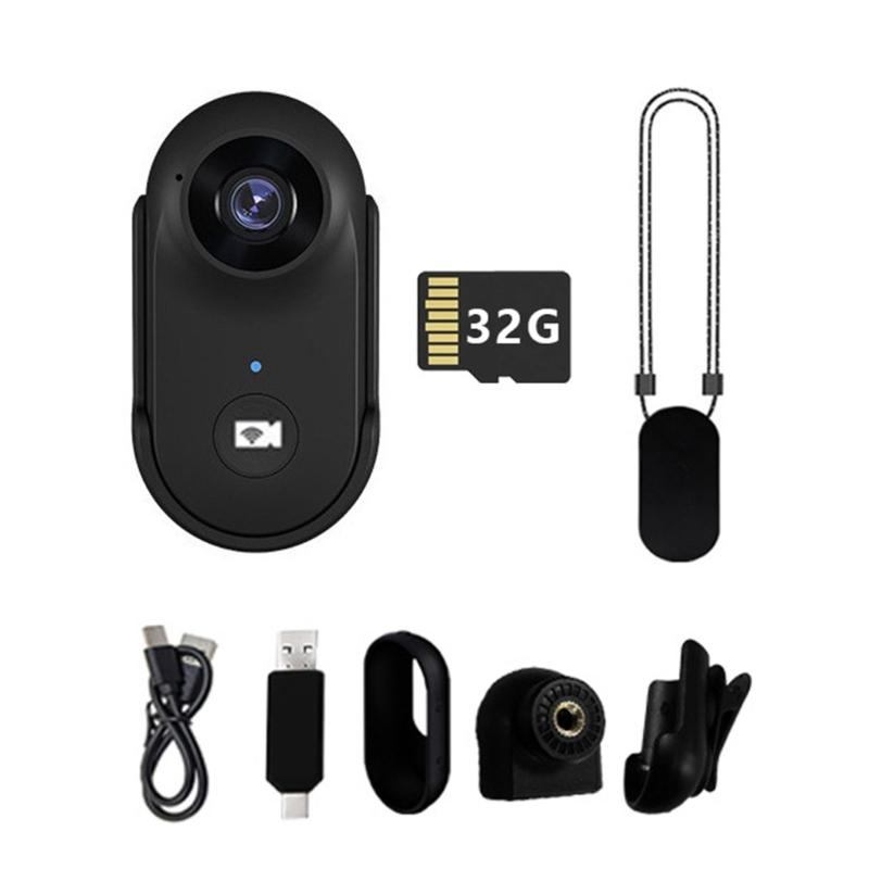 Compactly Sports Recording Camera With 32GB Memory Magnetic Neck Lanyard For Clear Footages And On Travel Convenience