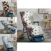Luxurious Washable Flannel Deck Chair Cushion With Thick Padded Flower Print Design