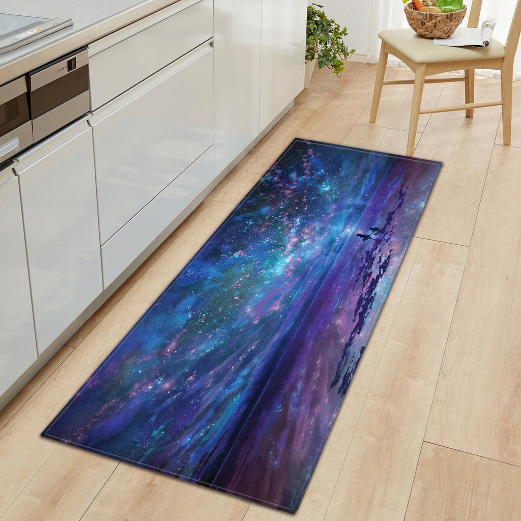 Kitchen Long Starry Sky Floor Mat Doormat Carpet Floor Mat