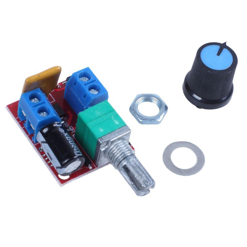 A84E-6X Mini DC Motor PWM Speed Controller 3V 6V 12V 24V 35VDC 90W 5A DC Motor Speed Control Switch LED Dimmer