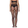 Spring and Summer Thin Four-season Base Stockings with Floral Pattern, Black Long Jacquard Hollow Lace Stockings3078