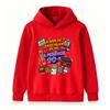 Kids Boys Girls Hoodie, 90s Retro Cassette Gameboy Skateboard Print Pullover Hooded Sweatshirt, Casual Long Sleeve Vintage Streetwear for Children