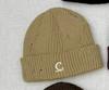 ins simple C letter wool hat autumn and winter face small men's and women's knitted hat sleeve cold hat versatile trendy new