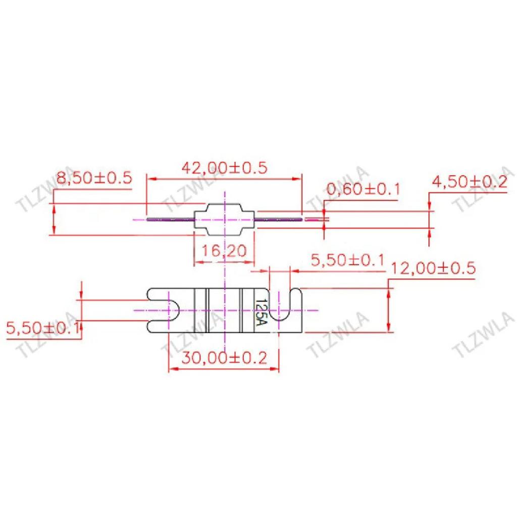 ANL Gold Plated Stud Car Fuses Mini Car Stereo Audio AFS Fuse 20A 30A 40A 50A 60A 70A 80A 100A 125A 150A 175A 200A