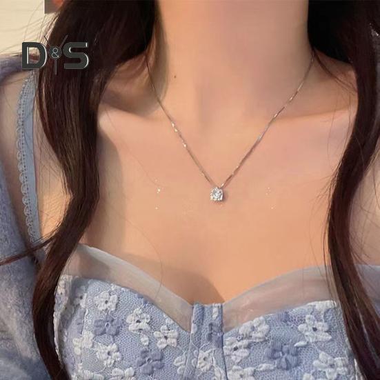 Tropfen-Halskette, kubischer Zirkonia, funkelnde Diamant-Halskette, Kristall-Strass-Glitzer-Halskette, Schmuck, Muttertag, Jahrestag, Geburtstag