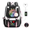 Dandy's World Cartoon Print Primary and Secondary School Bag Contrasting Color Neutral USB Casual Backpack