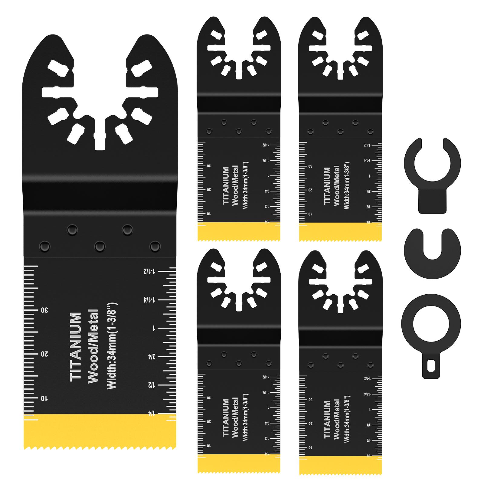 

10/5Pcs Japanese Oscillating Saw Blades High Carbon Steel Multitool Blades Curved-Edge Cutting Oscillating Tool Blades for Wood