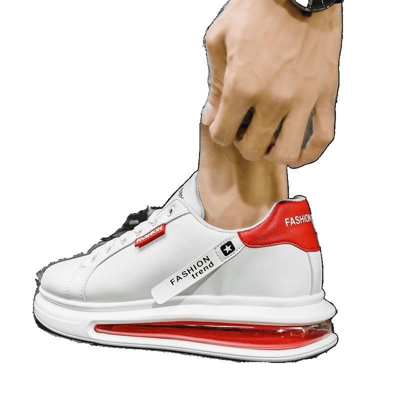 Vier Jahreszeiten beliebte kleine weiße Schuhe Star mit der gleichen vielseitigen Luftpolsterschuhe Herrenschuhe dicksohlige erhöhende Board-Schuhe lässig Sport
