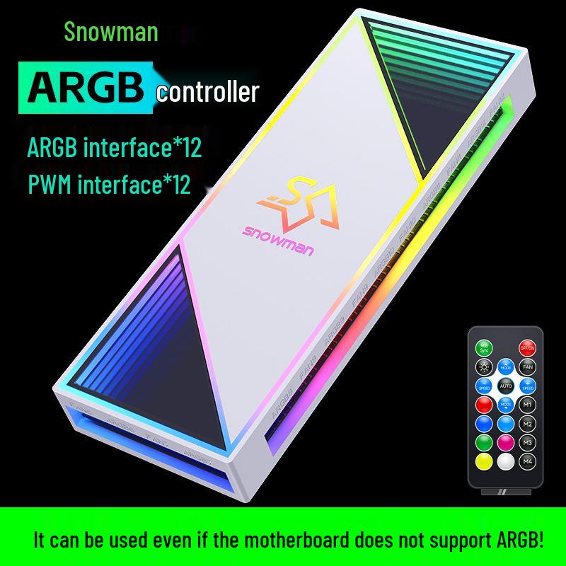5v3 ARGB Fan Controller with Remote & Sync Hub for PC Cases