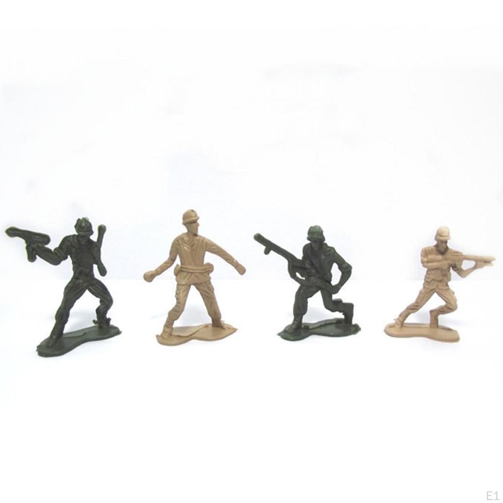 100x Soldiers Figures Collection Party Favors Toy Multipurpose Decoration Gifts for Layout Props